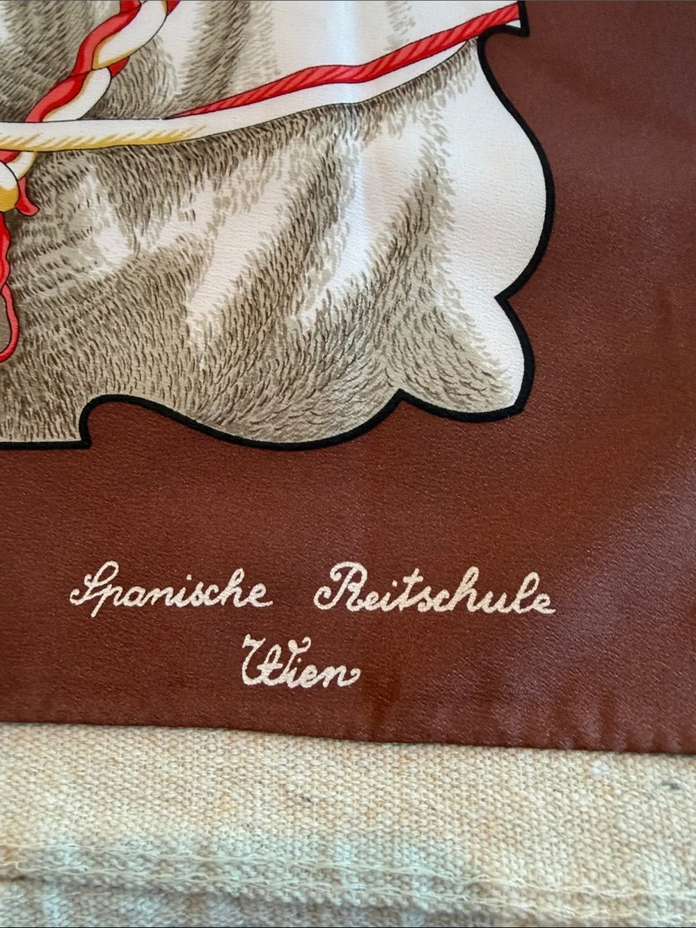 MCM Souvenir Scarf Equestrian Spanish Riding School Vienna Austria